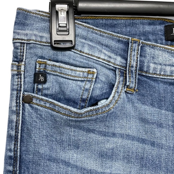 Judy Blue Cuffed Straight Leg Distressed Medium Wash Jeans Size 7/28 - Picture 4 of 12